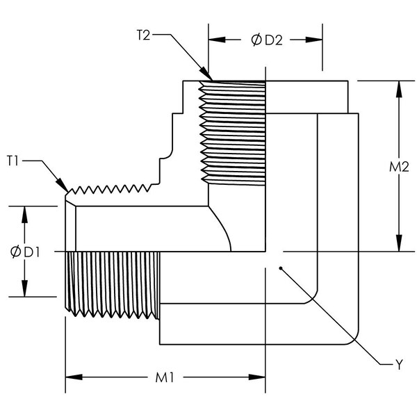 Male Pipe To Female Pipe 90° Street Elbow